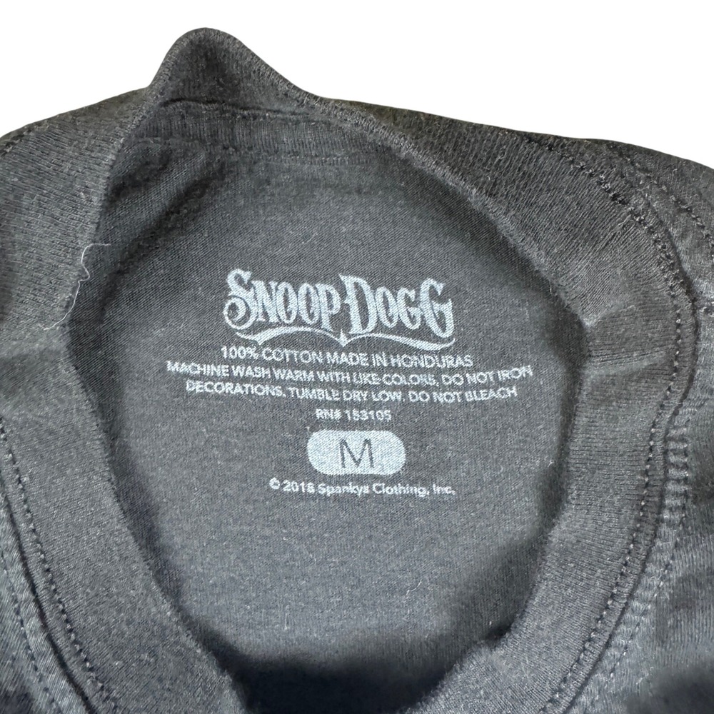 Snoop Dogg Graphic Tee Men's Medium Black Mike Miller Portrait Rap‎ Shirt - Picture 5 of 8